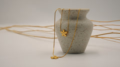 Daisy Set - Delicate Floral Gold & Silver Necklace and Bracelet