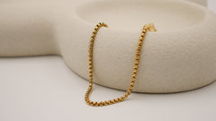 Elegant Gold Plated Box Chain Bracelet