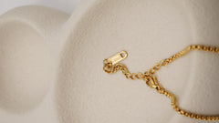 Elegant Gold Plated Box Chain Bracelet