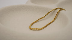 Elegant Gold Plated Bracelet with Rope Chain Design