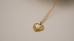 Elegant 18K Gold-Plated Heart Necklace