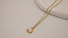 Elegant 18K Gold-Plated Moon Necklace