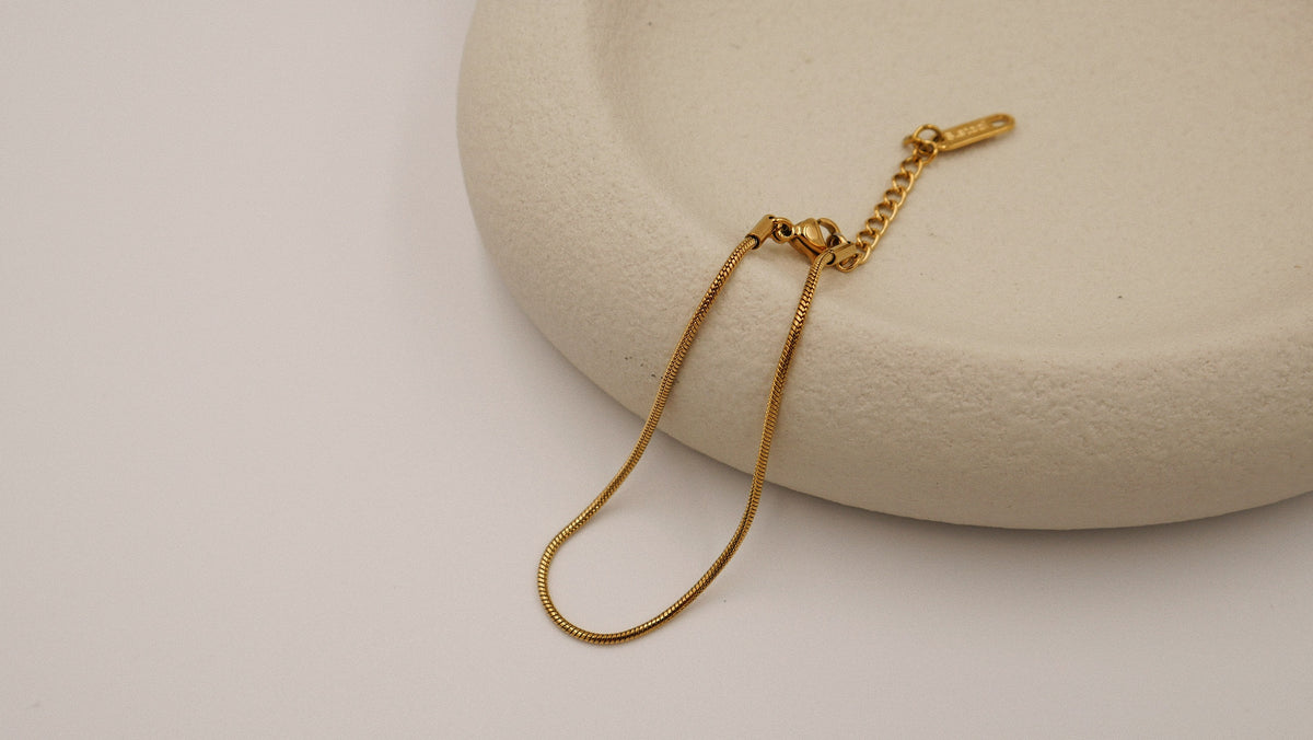 Ivy - Sleek Gold Plated Snake Chain Bracelet